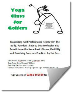 Yoga For Golfers Poster Template