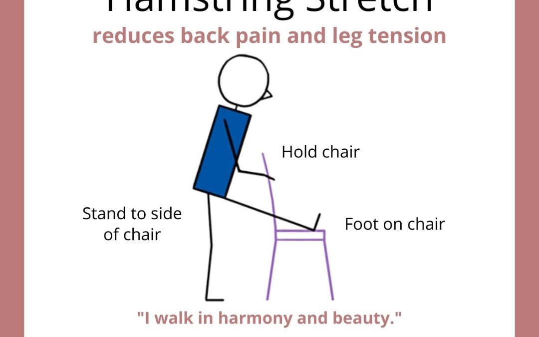 Chair Yoga Hamstring Stretch Card