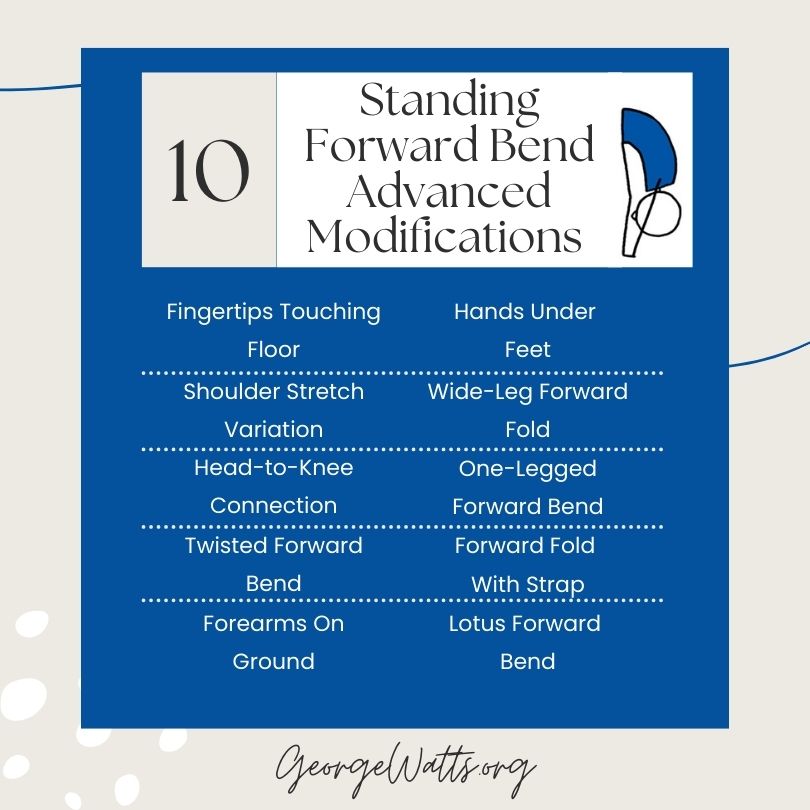 Standing Forward Bend Advanced Modifications Infographic