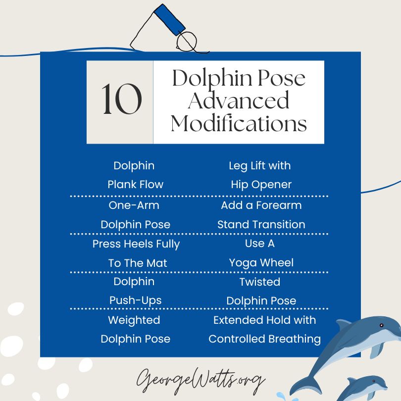 Dolphin Pose Advanced Modifications Infographic