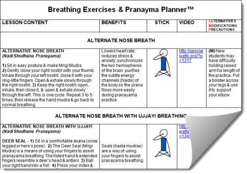 Pranayama lesson plans