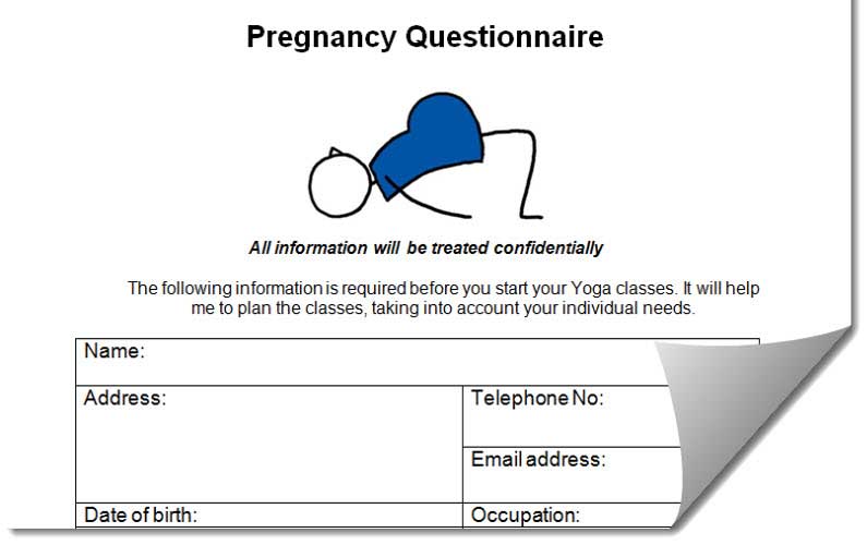 Pregnancy Yoga Class Questionnaire