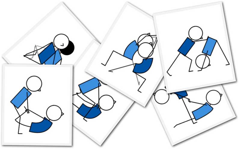 Goalkeeper actions poses stick figure Royalty Free Vector