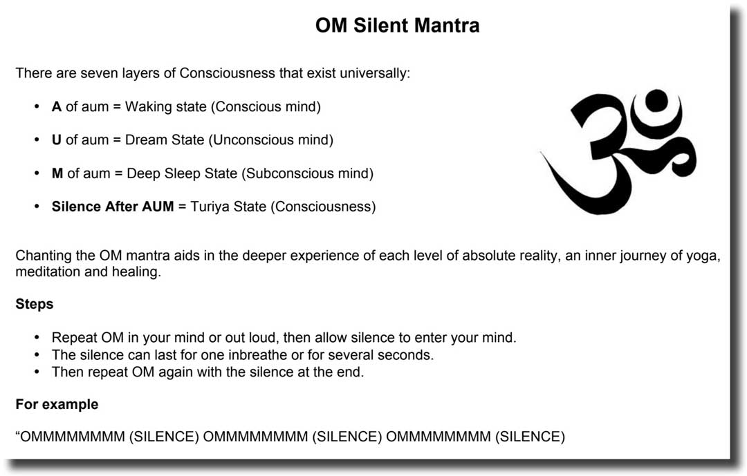 Om Mantra Class Handout