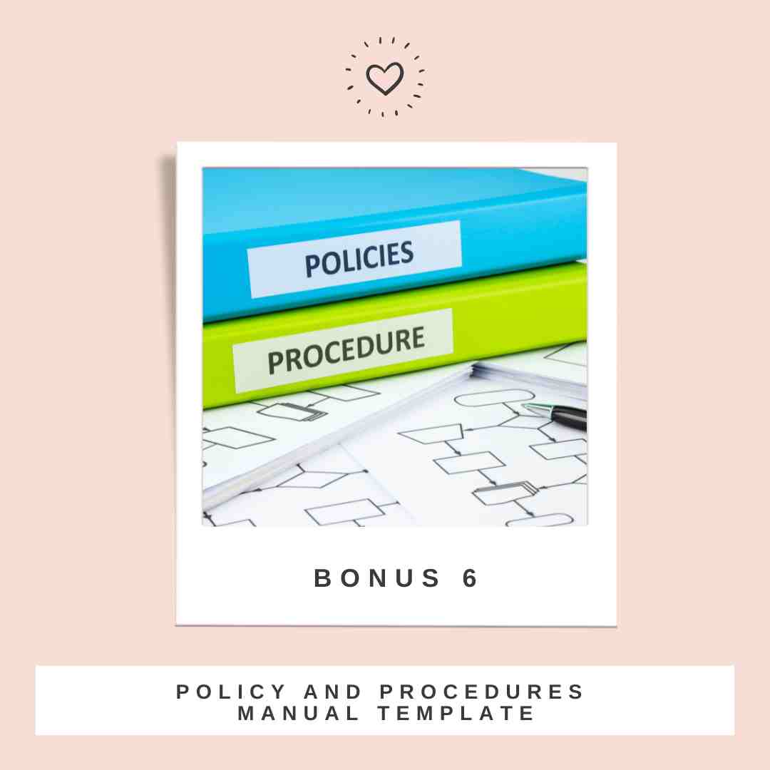 Bonus 6 Policy and procedures manual template