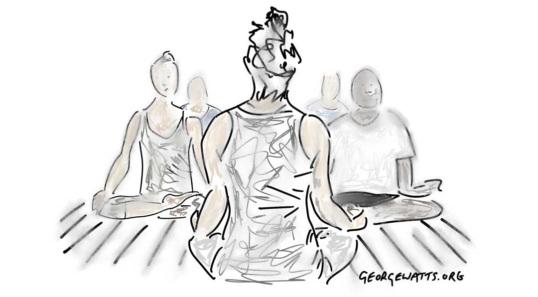 Man Meditating and Doing Yoga Poses, Vectors | GraphicRiver