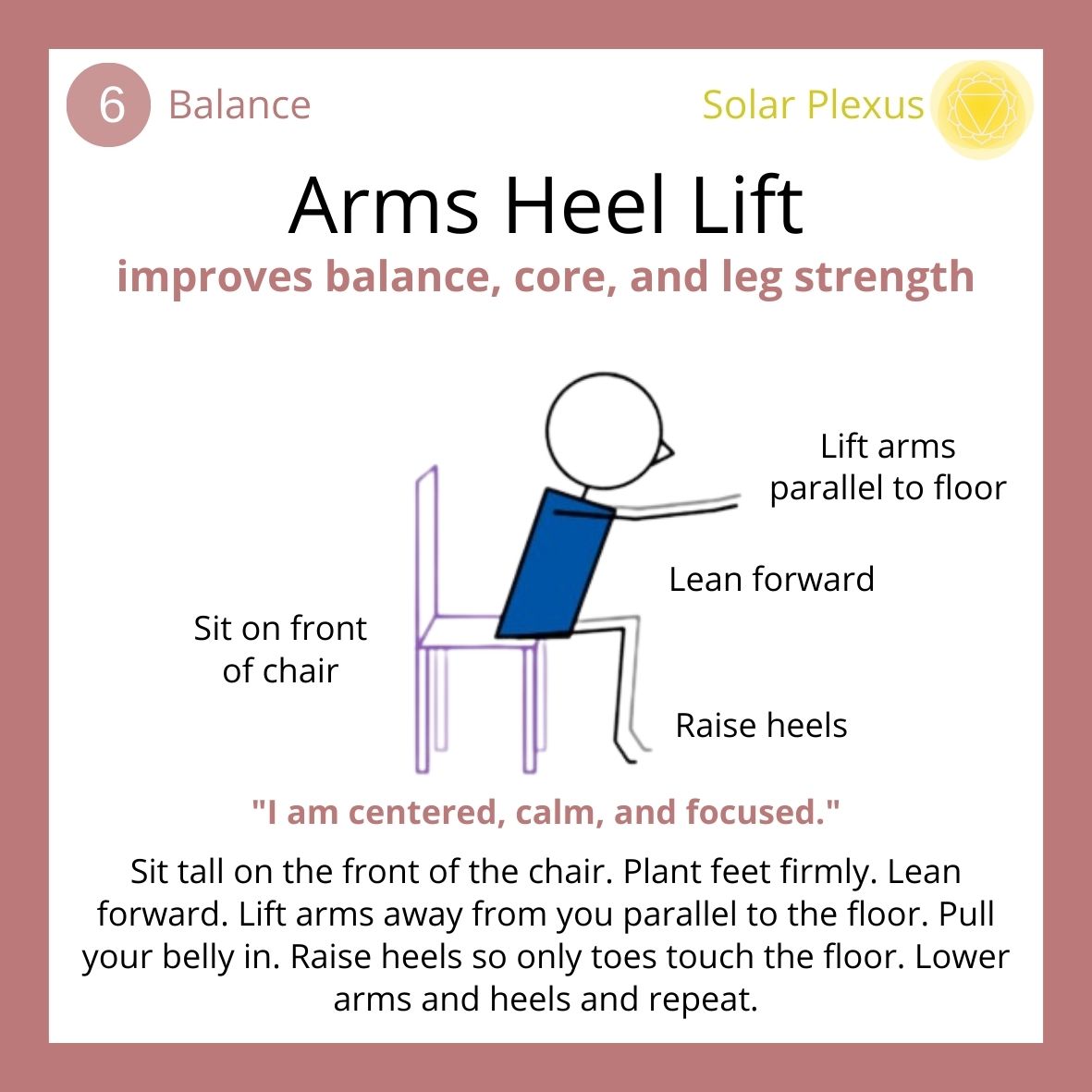 Balance Arms Heel Lift
