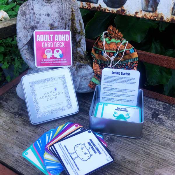 Adult ADHD CBT Card Deck Gift Box Set