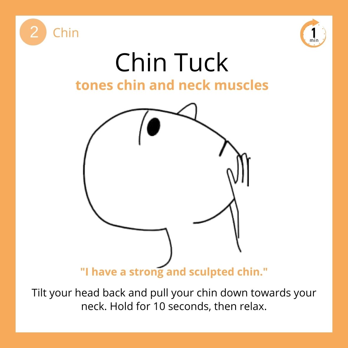 Chin Tuck Face Yoga Exercise