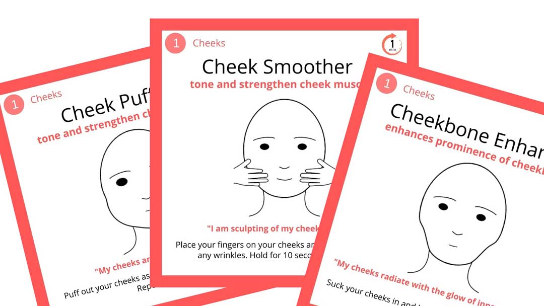Face Yoga Cards For Cheekbones