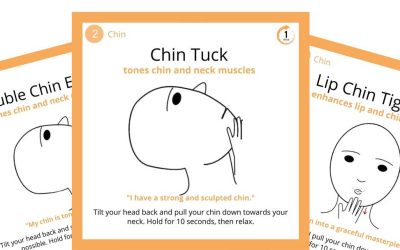 Chin Up: 3 Face Yoga Exercise Cards For Defining Your Chin