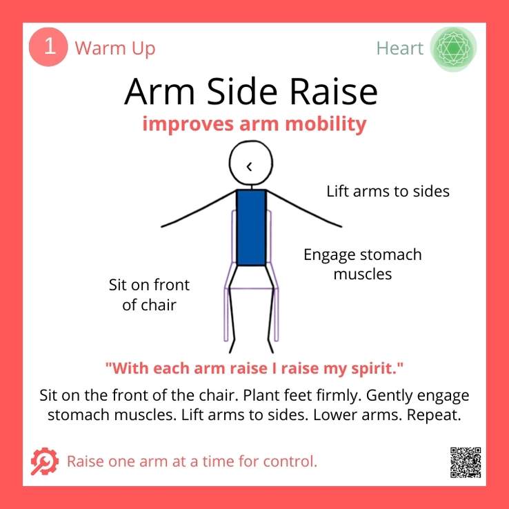 Arm Side Raise Chair Yoga Card