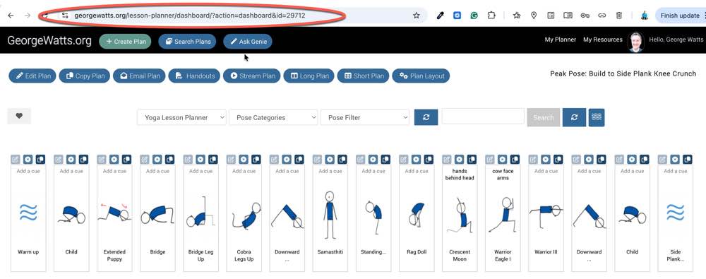 Yoga Lesson Plan URL