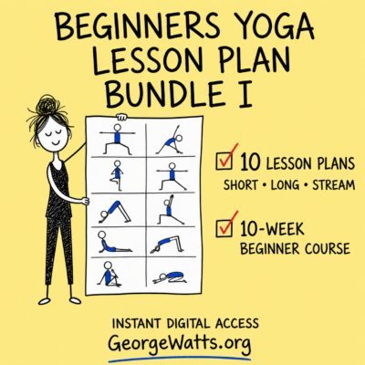 Beginners Yoga Lesson Plan Bundle I with ten lesson plans in Short, Long and Stream formats