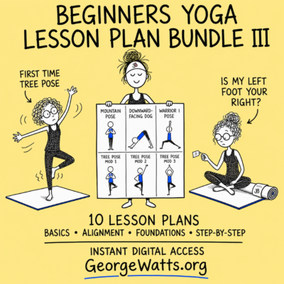 Beginners Yoga Lesson Plan Bundle III hand-drawn doodle
