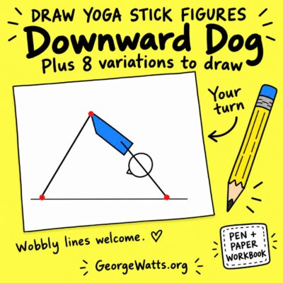 Downward Dog drawing workbook: plus eight variations, with red guide dots