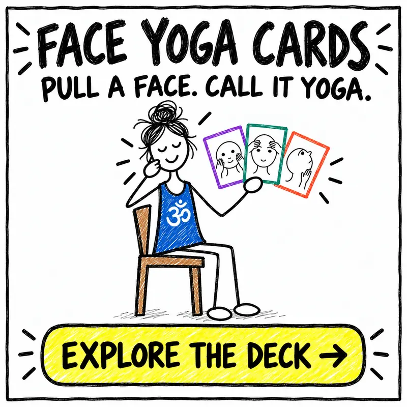 Face Yoga Cards: pull a face, call it yoga, and explore the deck.