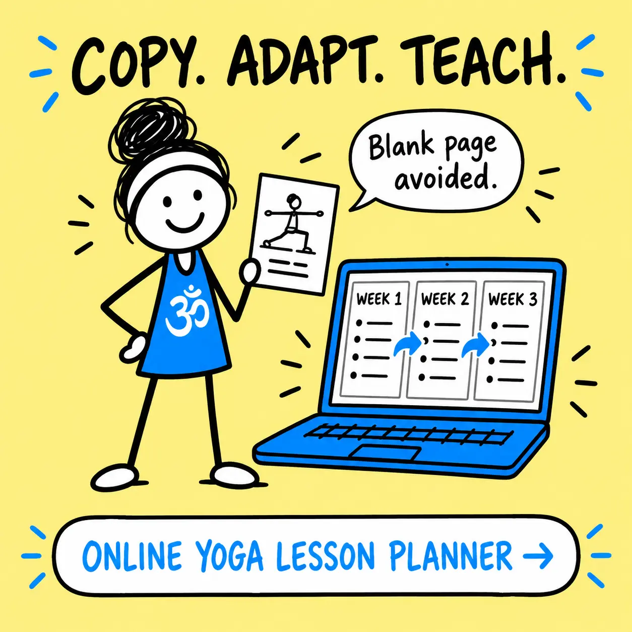 Matti copies and adapts weekly classes with the Online Yoga Lesson Planner.