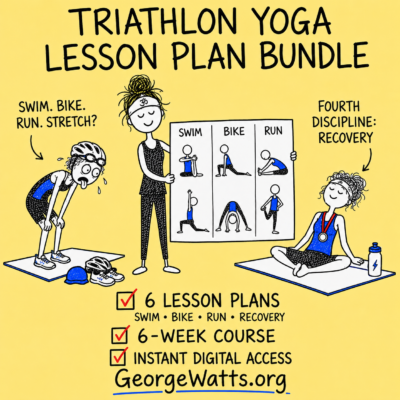 Triathlon Yoga Lesson Plan Bundle for swimming, cycling, running and recovery