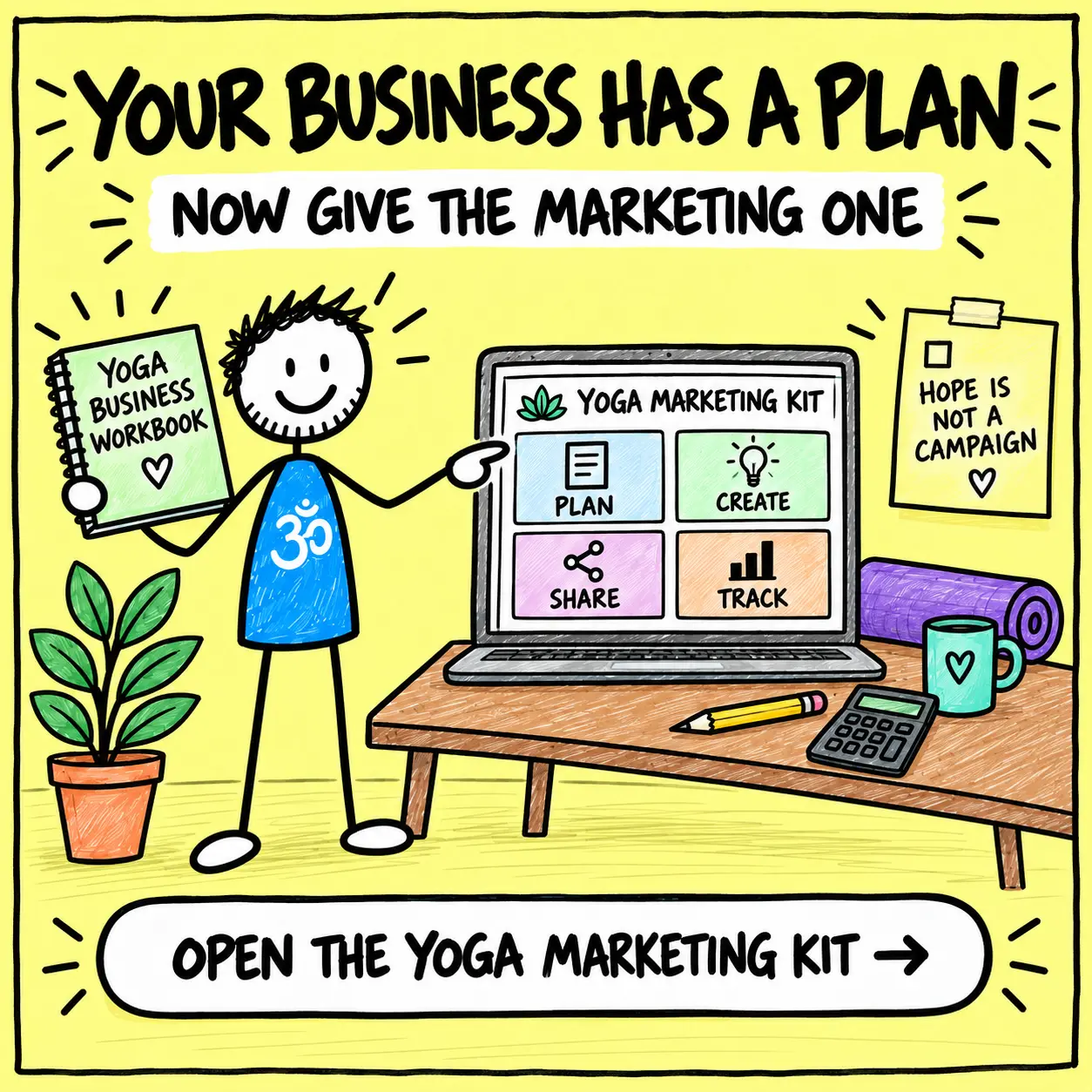 Matti connects the Yoga Teaching Business Starter Workbook to the Yoga Marketing Kit.